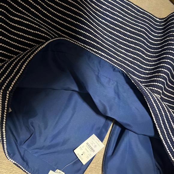 Striped Navy and White jacket and skirt set - Picture 10 of 11